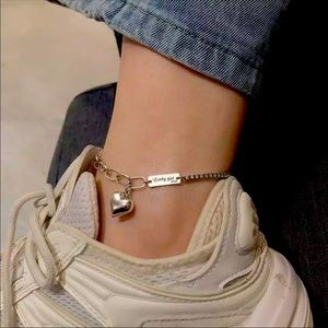 🌟 Silver Lucky Girl Dainty Anklet